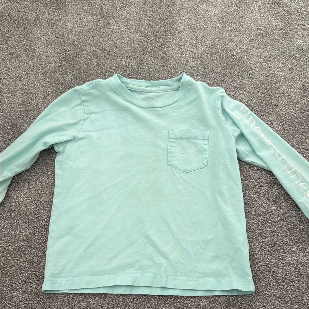 Kids Aqua Long Sleeve Shirt